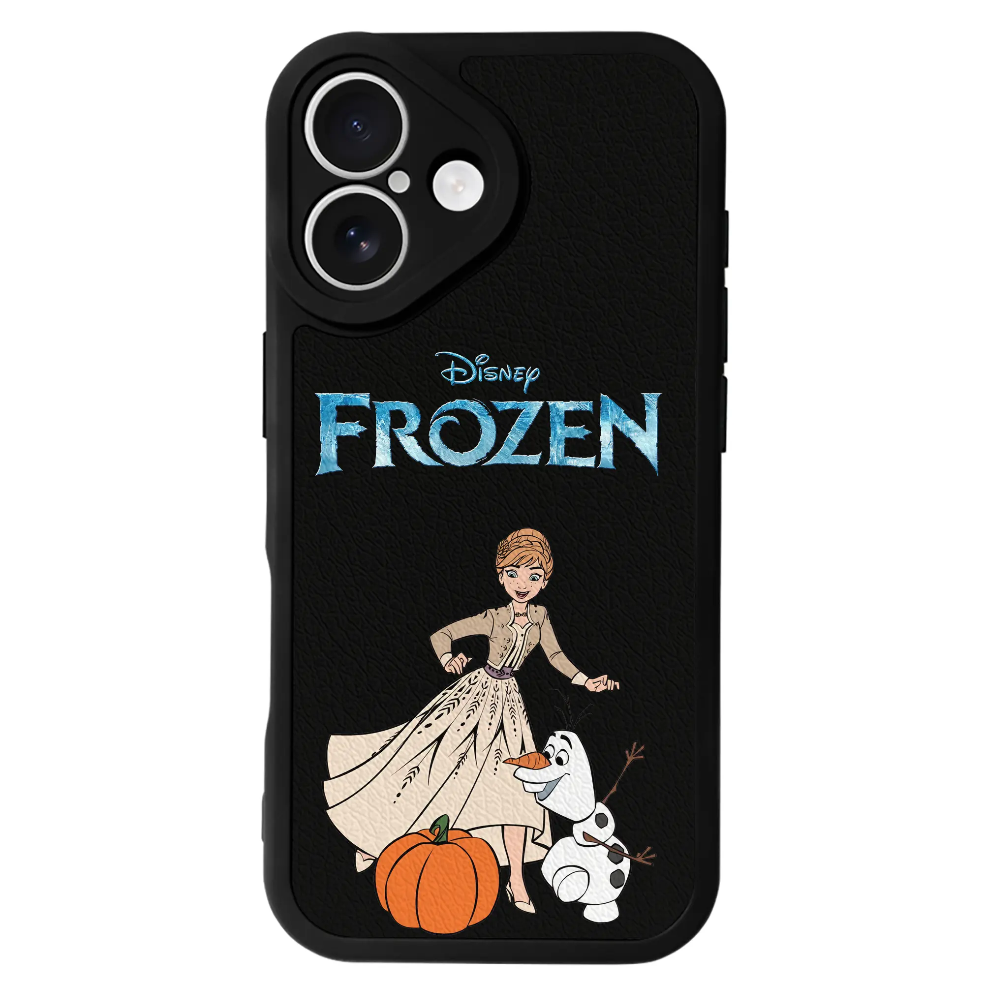 アナと雪の女王(Frozen) グッズ アナ(Anna) - IPhone 16シリーズ対応 ・ シリコンスマホケース ・ レザー調 ・ 高精度フィット ・ 耐衝撃 ・ ワイヤレス充電対応 ・ 精密カット